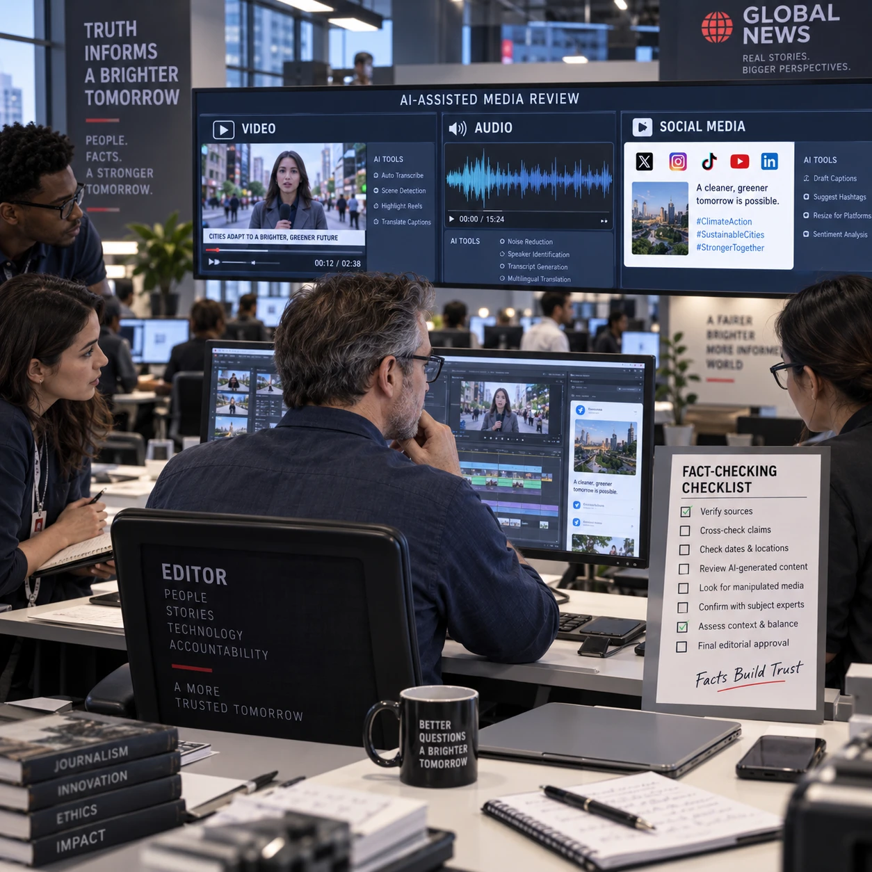 Integrating AI-Generated Media Into Traditional News Workflows